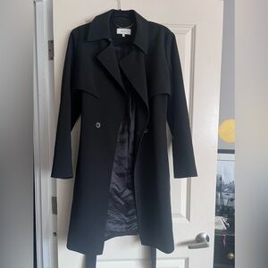 REISS London - black trench coat size 10 US - like new condition